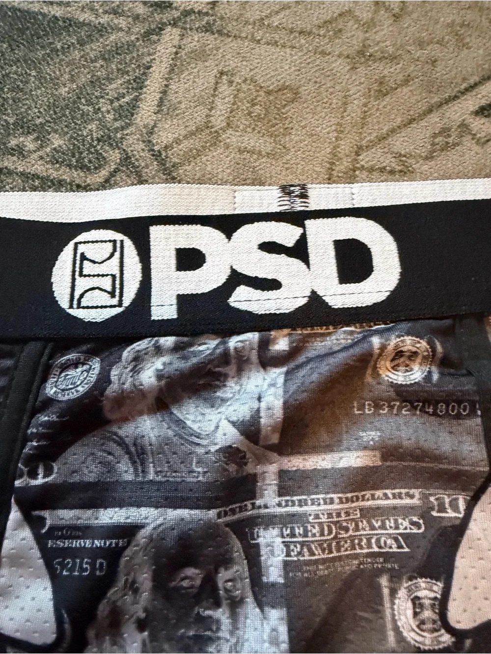 PSD Wareface Stretch Boxer Briefs money size XL black red